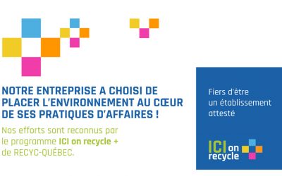 Le Comité 21 Québec obtient la certification ICI on recycle